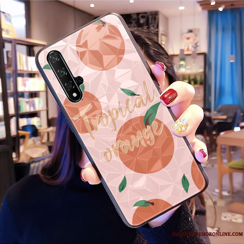 Etui Huawei Nova 5t Grøn Mønster, Cover Huawei Nova 5t Tredimensionale Net Red