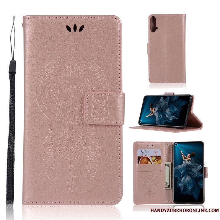 Etui Huawei Nova 5t Læder Anti-fald Telefon, Cover Huawei Nova 5t Tasker