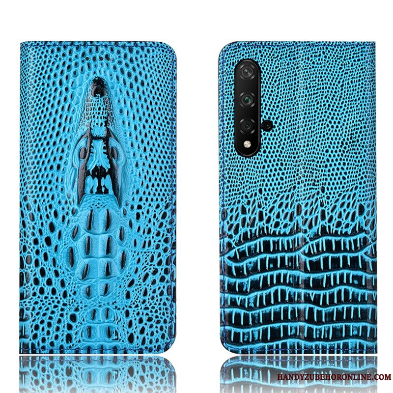 Etui Huawei Nova 5t Læder Telefonanti-fald, Cover Huawei Nova 5t Folio Krokodille