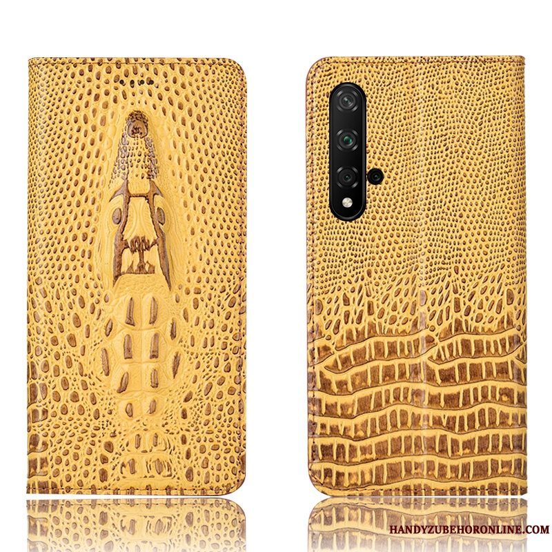 Etui Huawei Nova 5t Læder Telefonanti-fald, Cover Huawei Nova 5t Folio Krokodille