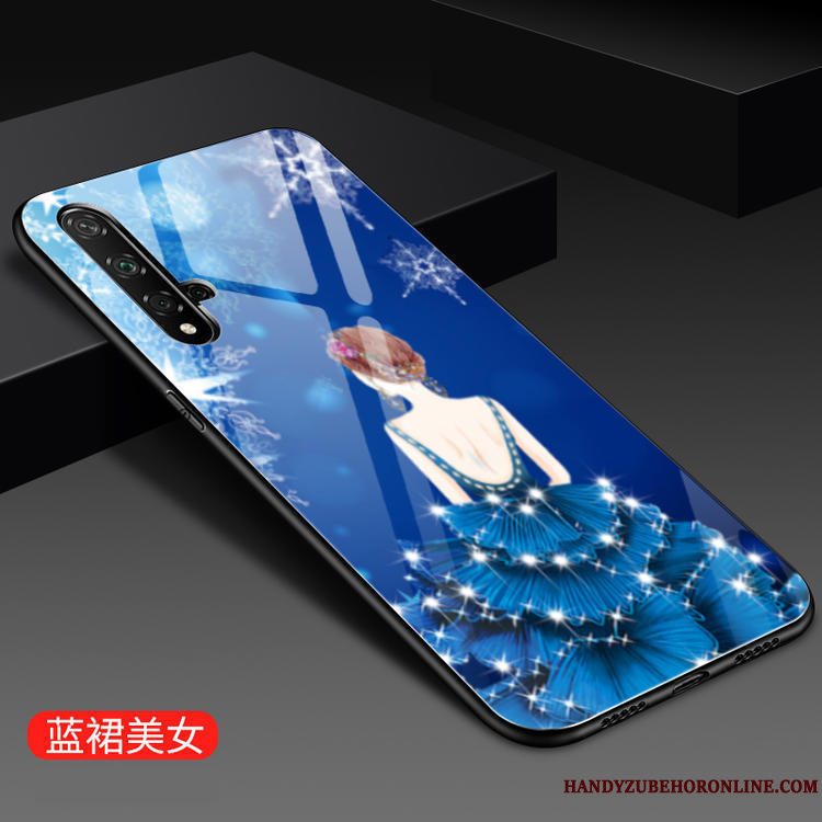 Etui Huawei Nova 5t Mode Anti-fald Telefon, Cover Huawei Nova 5t Trend Blå