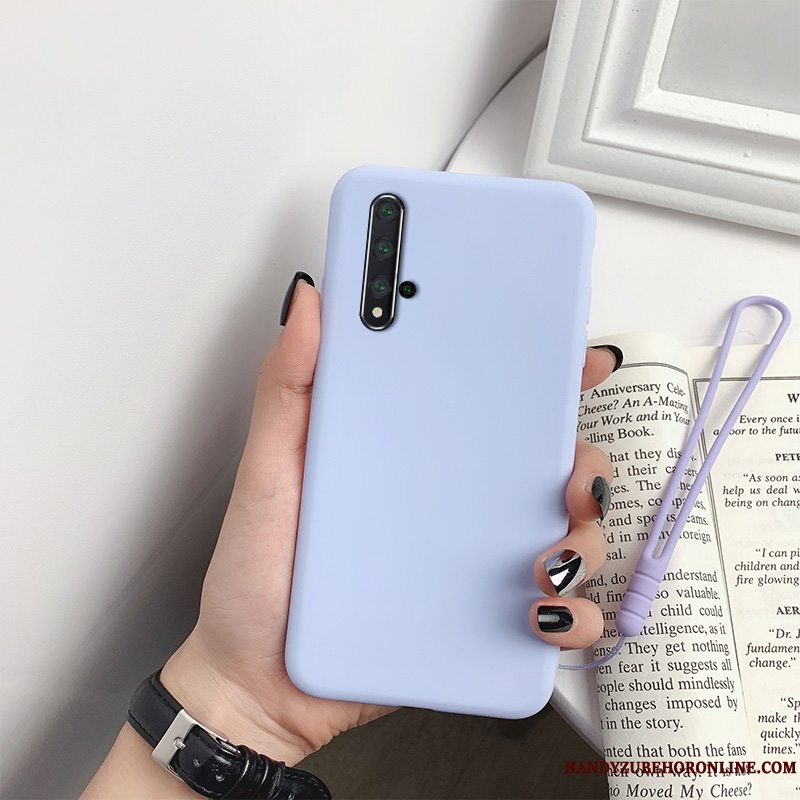 Etui Huawei Nova 5t Silikone Anti-fald Tynd, Cover Huawei Nova 5t Tasker Solid Farve Rød