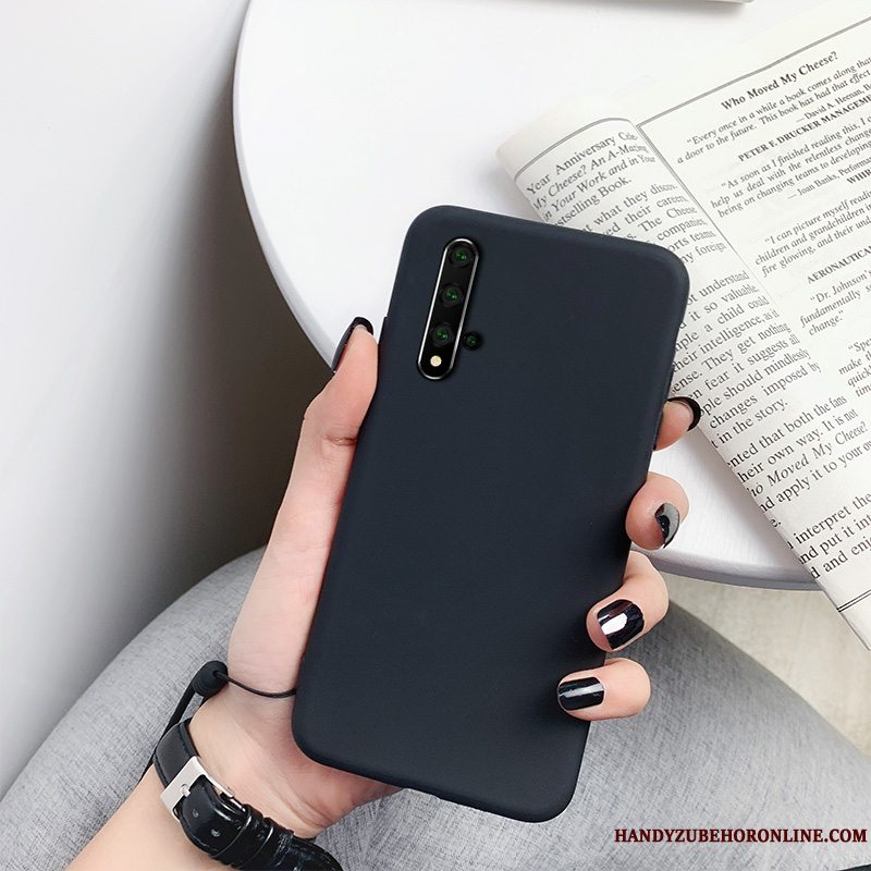 Etui Huawei Nova 5t Silikone Anti-fald Tynd, Cover Huawei Nova 5t Tasker Solid Farve Rød