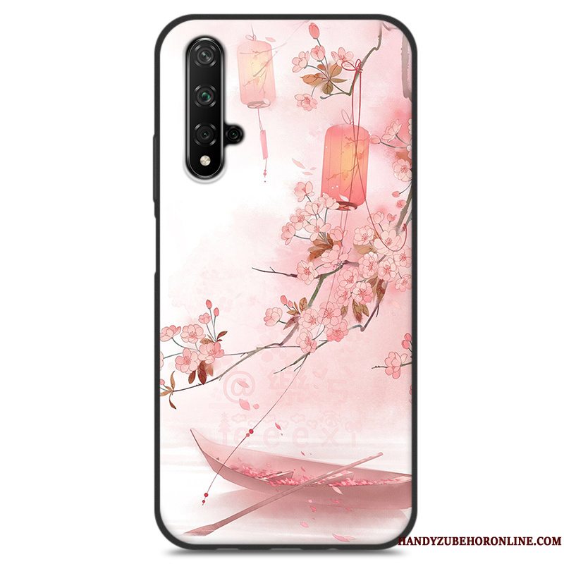 Etui Huawei Nova 5t Silikone Kinesisk Stil Telefon, Cover Huawei Nova 5t Beskyttelse Blå Lille Sektion