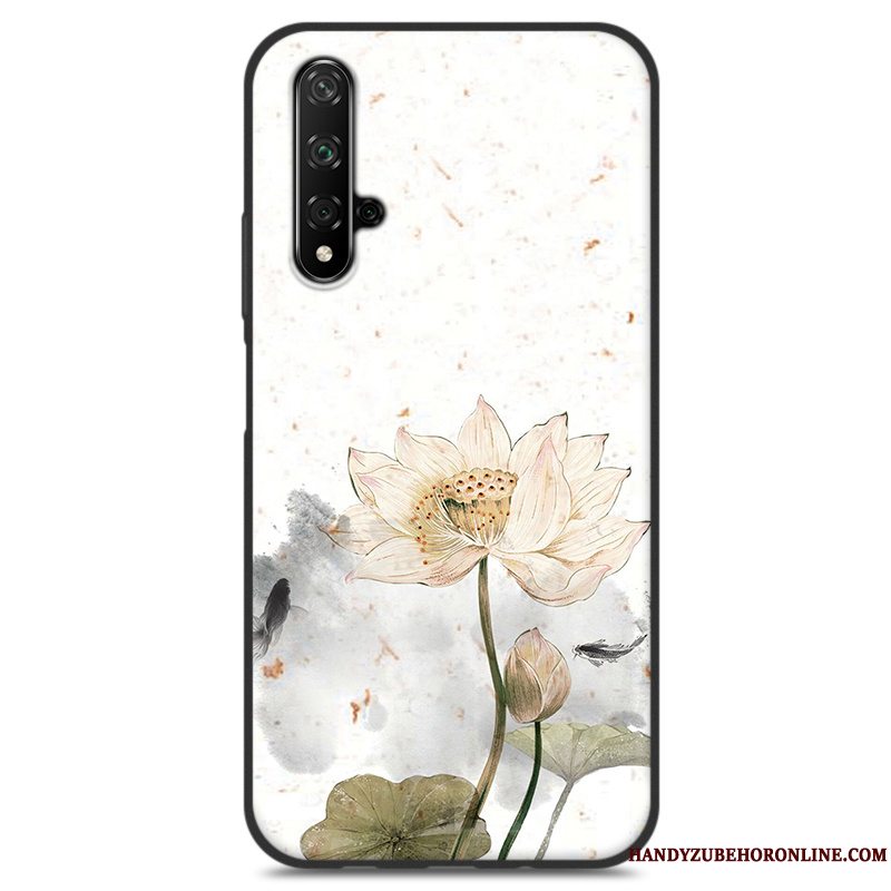 Etui Huawei Nova 5t Silikone Kinesisk Stil Telefon, Cover Huawei Nova 5t Beskyttelse Blå Lille Sektion