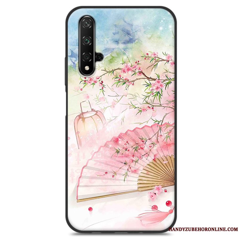 Etui Huawei Nova 5t Silikone Kinesisk Stil Telefon, Cover Huawei Nova 5t Beskyttelse Blå Lille Sektion