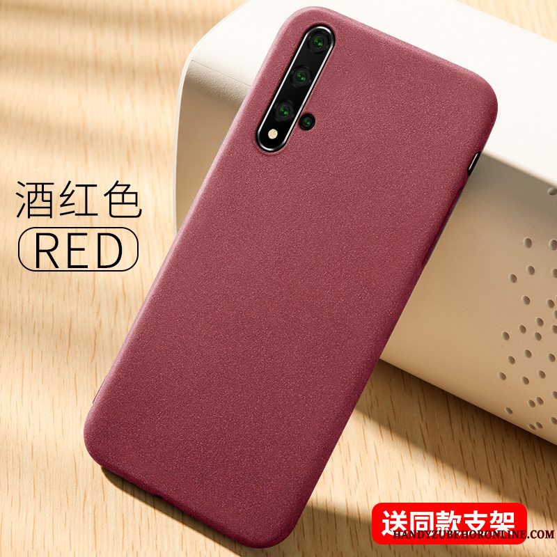 Etui Huawei Nova 5t Silikone Tynd Nubuck, Cover Huawei Nova 5t Tasker Blå Trend