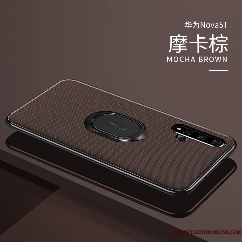 Etui Huawei Nova 5t Tasker Anti-fald Tynd, Cover Huawei Nova 5t Beskyttelse Telefonblå