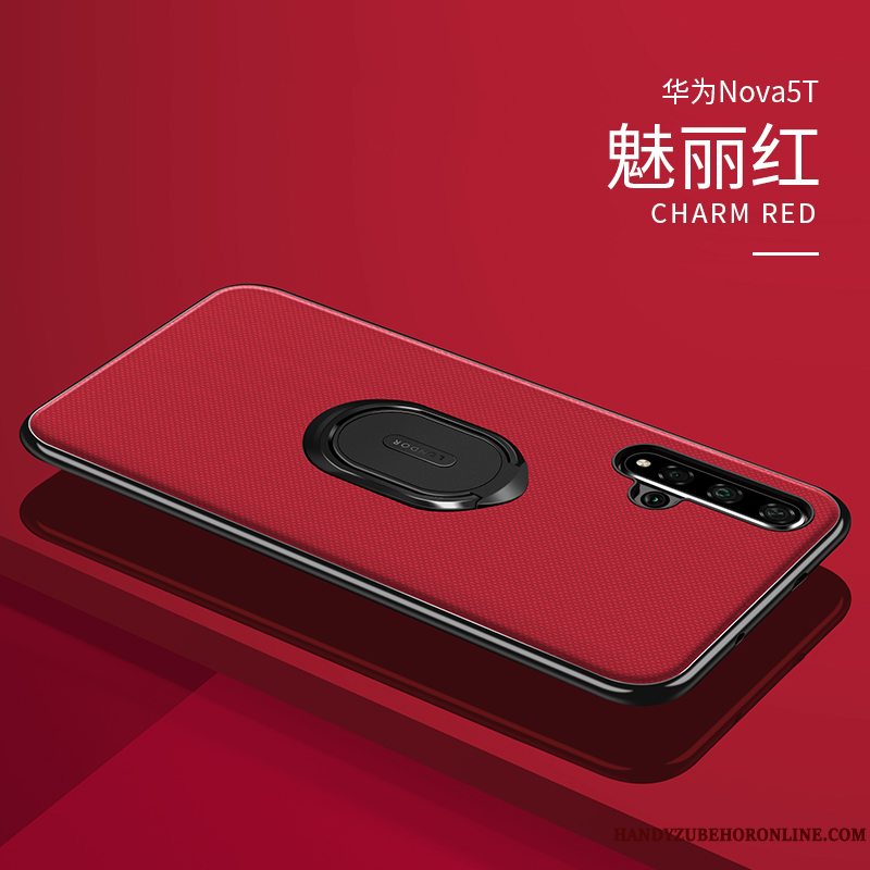 Etui Huawei Nova 5t Tasker Anti-fald Tynd, Cover Huawei Nova 5t Beskyttelse Telefonblå