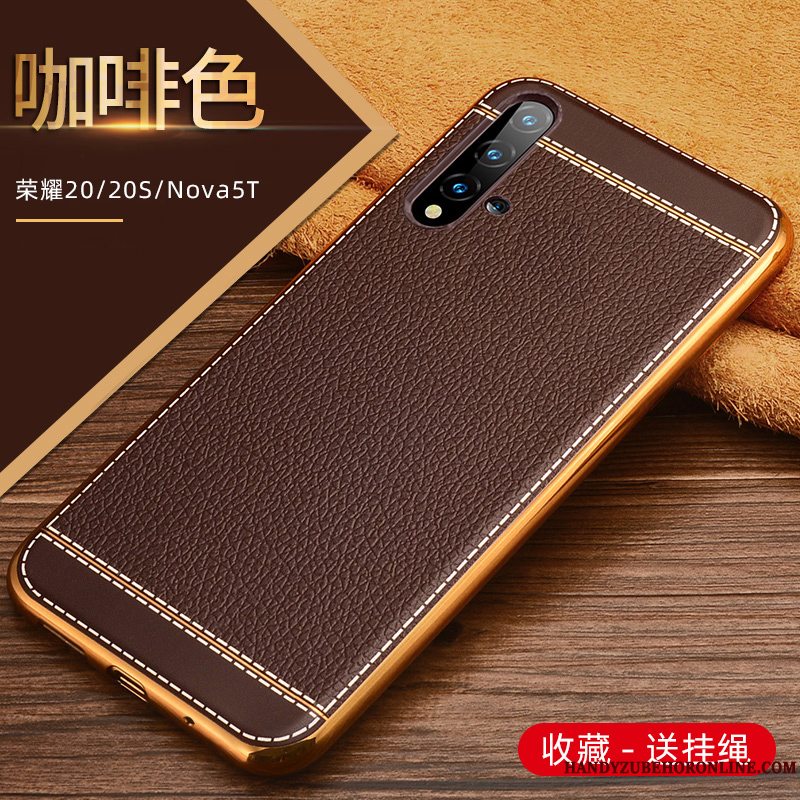 Etui Huawei Nova 5t Tasker Sort Mønster, Cover Huawei Nova 5t Blød Tynd Ny