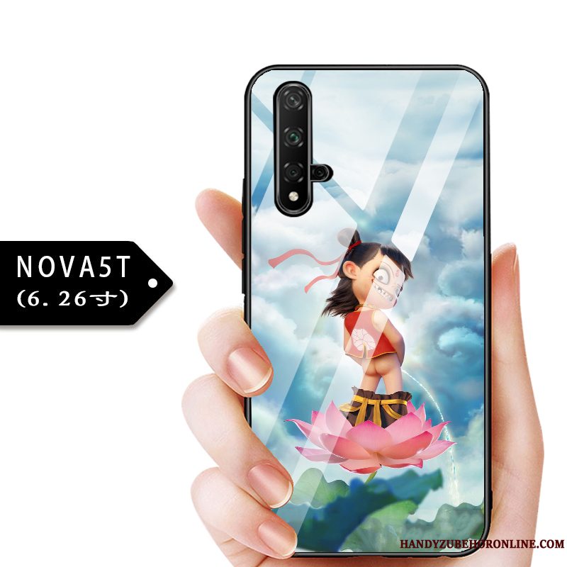 Etui Huawei Nova 5t Tasker Telefonglas, Cover Huawei Nova 5t Beskyttelse Blå Anti-fald