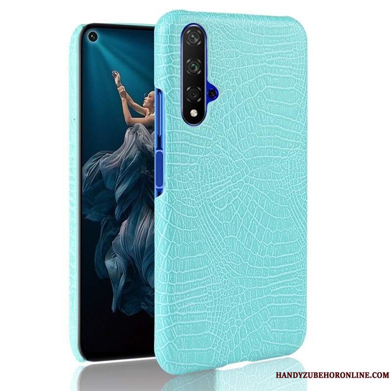 Etui Huawei Nova 5t Telefonnubuck, Cover Huawei Nova 5t Hård Blå