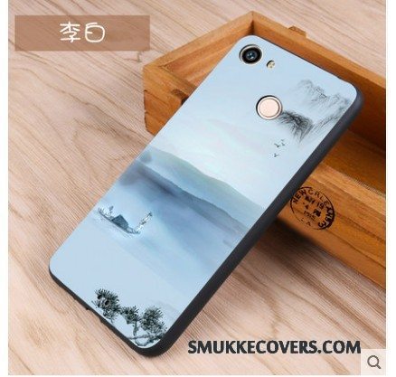 Etui Huawei Nova Beskyttelse Nubuck Trend, Cover Huawei Nova Cartoon Rød Telefon