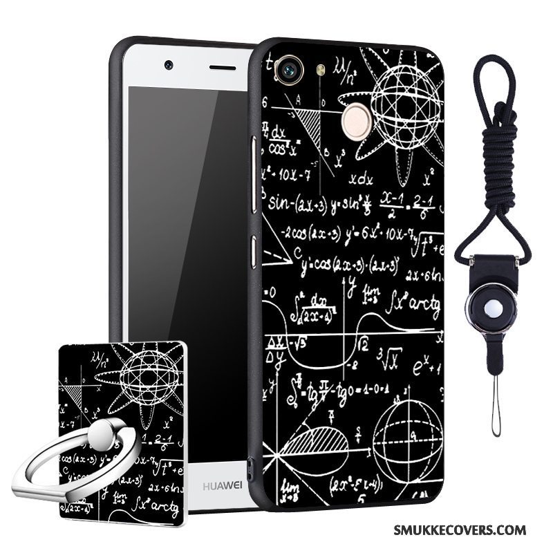 Etui Huawei Nova Beskyttelse Nubuck Trend, Cover Huawei Nova Cartoon Rød Telefon