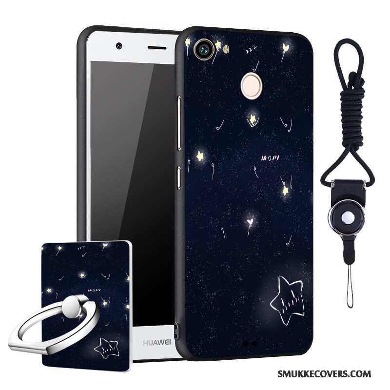 Etui Huawei Nova Beskyttelse Nubuck Trend, Cover Huawei Nova Cartoon Rød Telefon