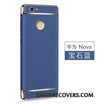 Etui Huawei Nova Beskyttelse Pu Telefon, Cover Huawei Nova Cyan Anti-fald