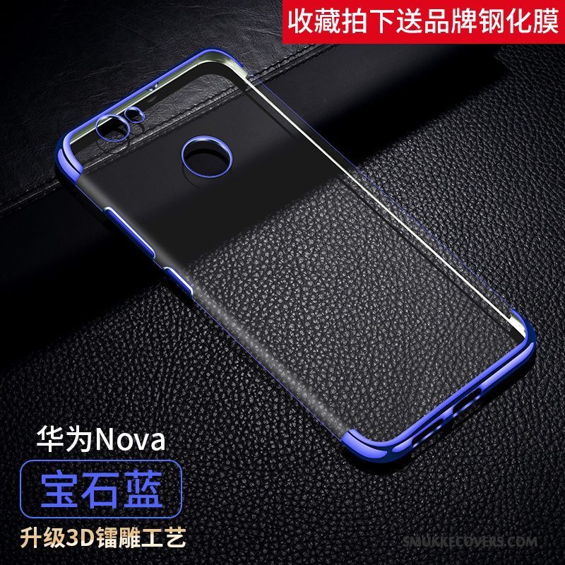 Etui Huawei Nova Beskyttelse Ungdom Anti-fald, Cover Huawei Nova Blød Telefonblå