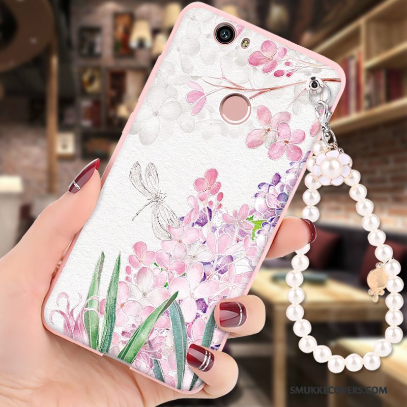 Etui Huawei Nova Blød Anti-fald Telefon, Cover Huawei Nova Cartoon Hængende Ornamenter Lyserød