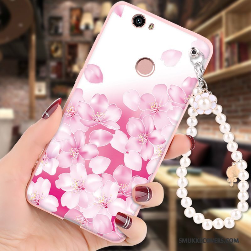 Etui Huawei Nova Blød Anti-fald Telefon, Cover Huawei Nova Cartoon Hængende Ornamenter Lyserød