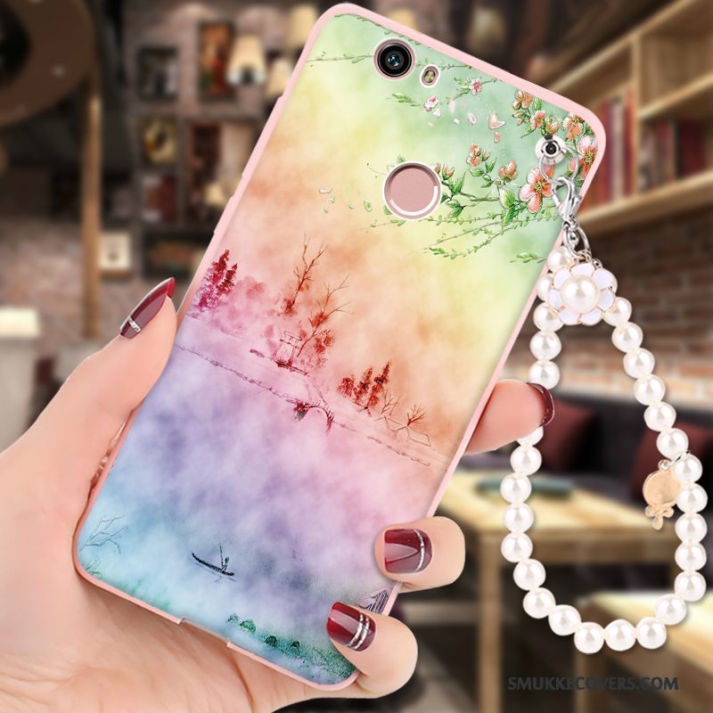 Etui Huawei Nova Blød Anti-fald Telefon, Cover Huawei Nova Cartoon Hængende Ornamenter Lyserød