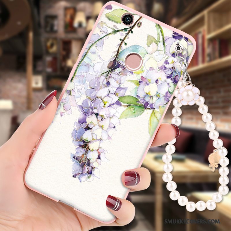 Etui Huawei Nova Blød Anti-fald Telefon, Cover Huawei Nova Cartoon Hængende Ornamenter Lyserød