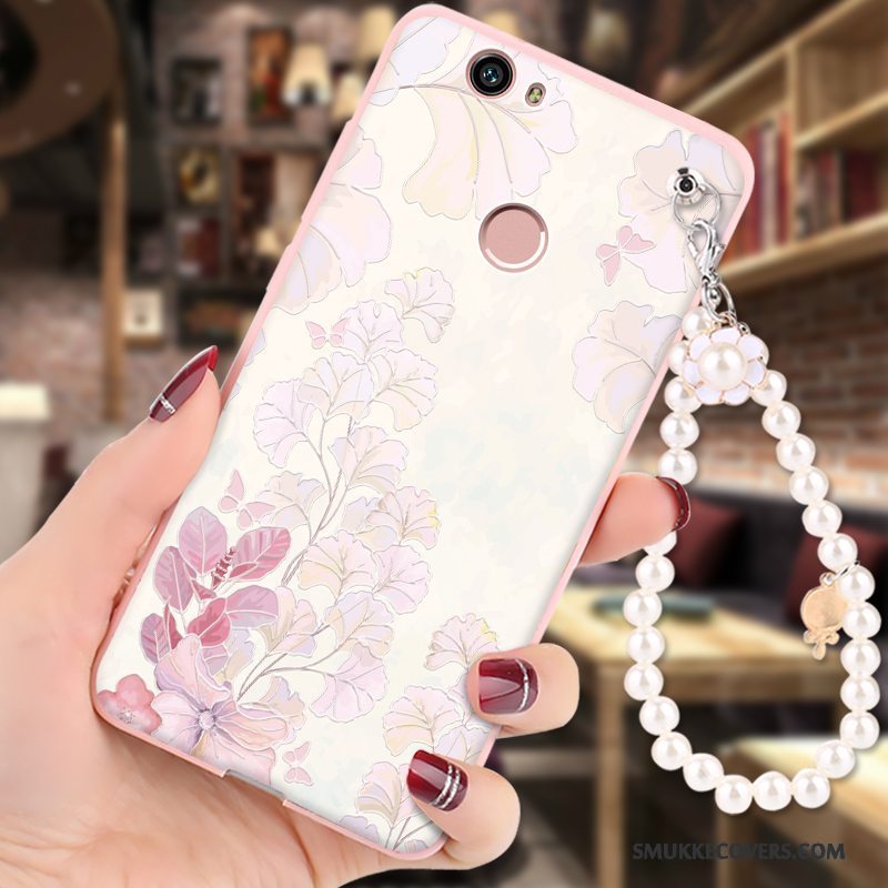 Etui Huawei Nova Blød Anti-fald Telefon, Cover Huawei Nova Cartoon Hængende Ornamenter Lyserød