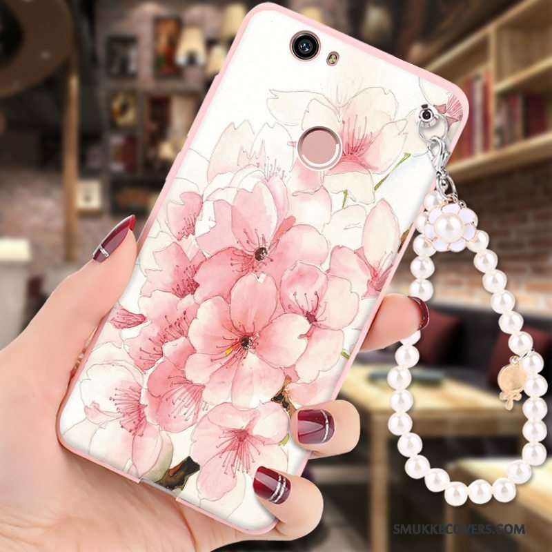 Etui Huawei Nova Blød Anti-fald Telefon, Cover Huawei Nova Cartoon Hængende Ornamenter Lyserød