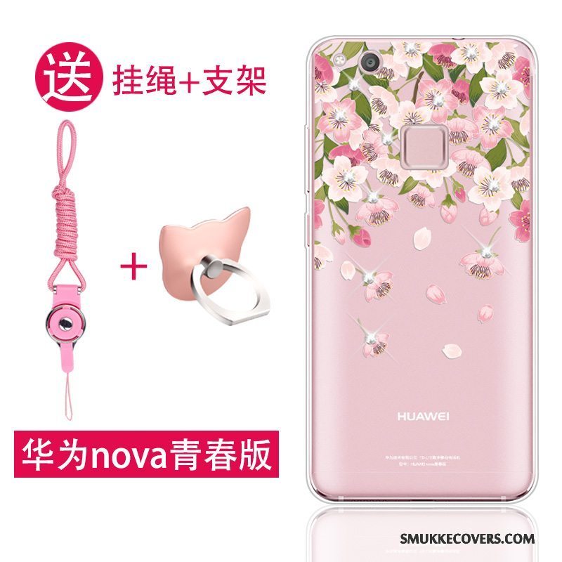 Etui Huawei Nova Blød Lyserød Telefon, Cover Huawei Nova Silikone Ungdom