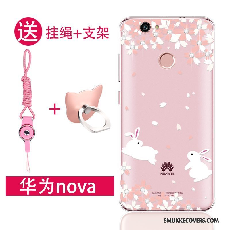 Etui Huawei Nova Blød Lyserød Telefon, Cover Huawei Nova Silikone Ungdom