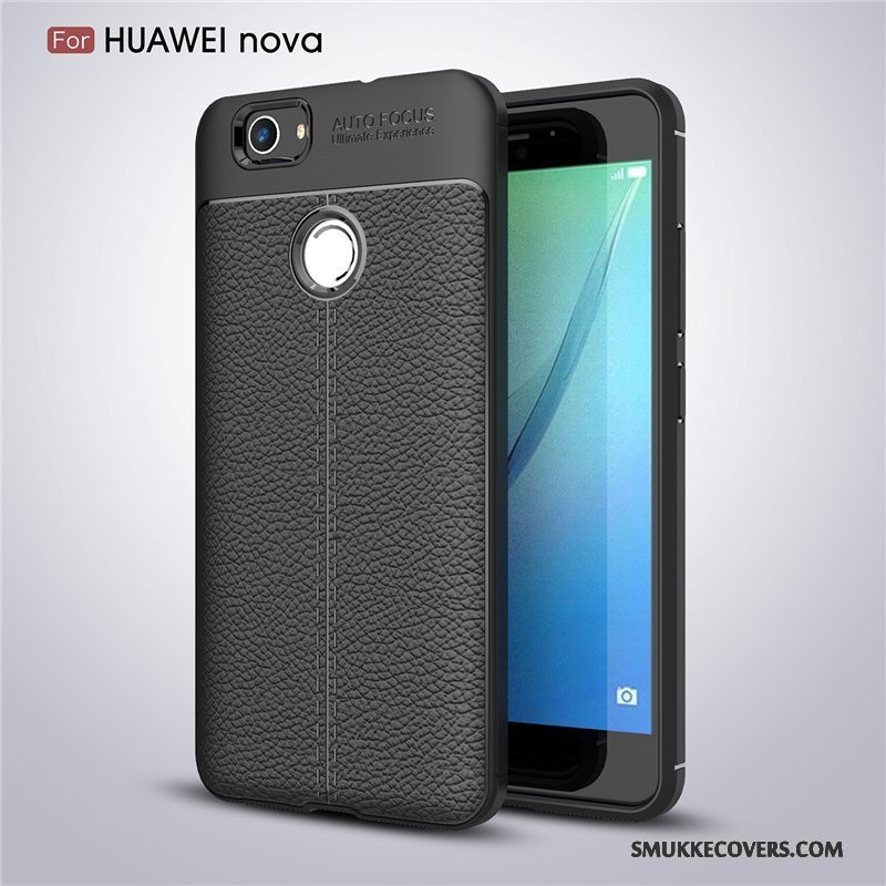 Etui Huawei Nova Silikone Telefonanti-fald, Cover Huawei Nova Beskyttelse Trend Rød