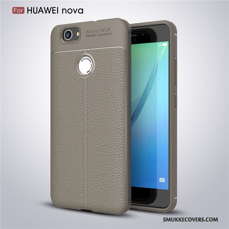 Etui Huawei Nova Silikone Telefonanti-fald, Cover Huawei Nova Beskyttelse Trend Rød