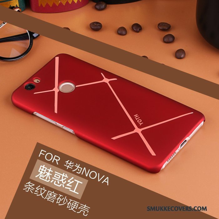 Etui Huawei Nova Support Hård Tynd, Cover Huawei Nova Beskyttelse Nubuck Telefon