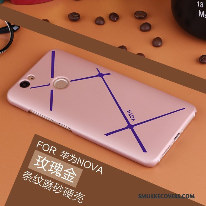 Etui Huawei Nova Support Hård Tynd, Cover Huawei Nova Beskyttelse Nubuck Telefon