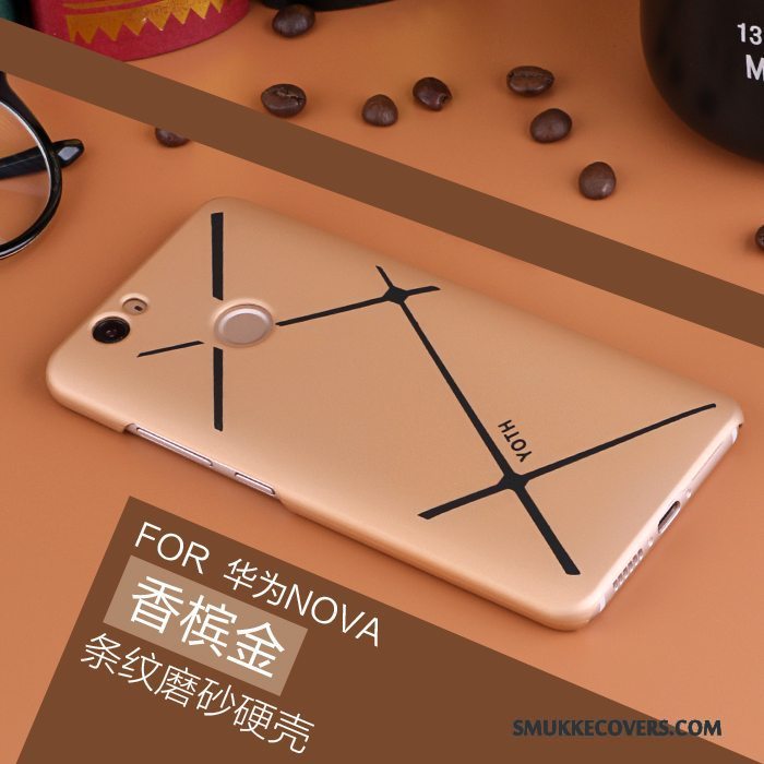 Etui Huawei Nova Support Hård Tynd, Cover Huawei Nova Beskyttelse Nubuck Telefon