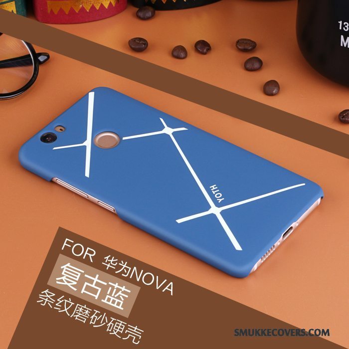 Etui Huawei Nova Support Hård Tynd, Cover Huawei Nova Beskyttelse Nubuck Telefon