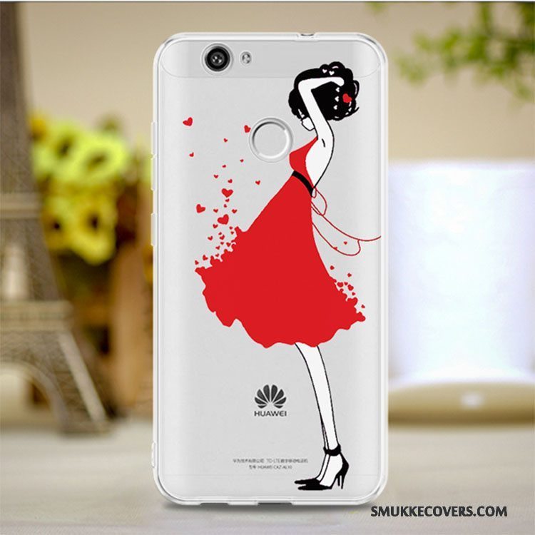 Etui Huawei Nova Tasker Anti-fald Telefon, Cover Huawei Nova Blød Rød Af Personlighed