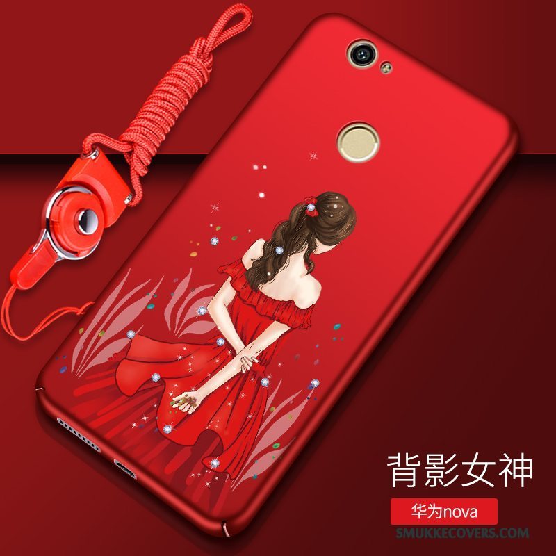 Etui Huawei Nova Tasker Rød Af Personlighed, Cover Huawei Nova Kreativ Trend Nubuck