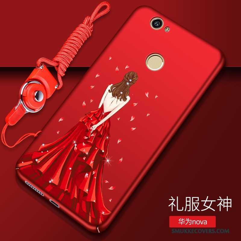 Etui Huawei Nova Tasker Rød Af Personlighed, Cover Huawei Nova Kreativ Trend Nubuck
