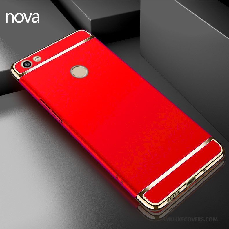 Etui Huawei Nova Tasker Rød Anti-fald, Cover Huawei Nova Beskyttelse Telefonnubuck