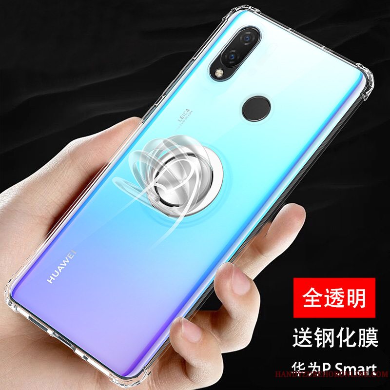 Etui Huawei P Smart+ 2019 Beskyttelse Anti-fald Bil, Cover Huawei P Smart+ 2019 Tasker Magnetisk Gennemsigtig