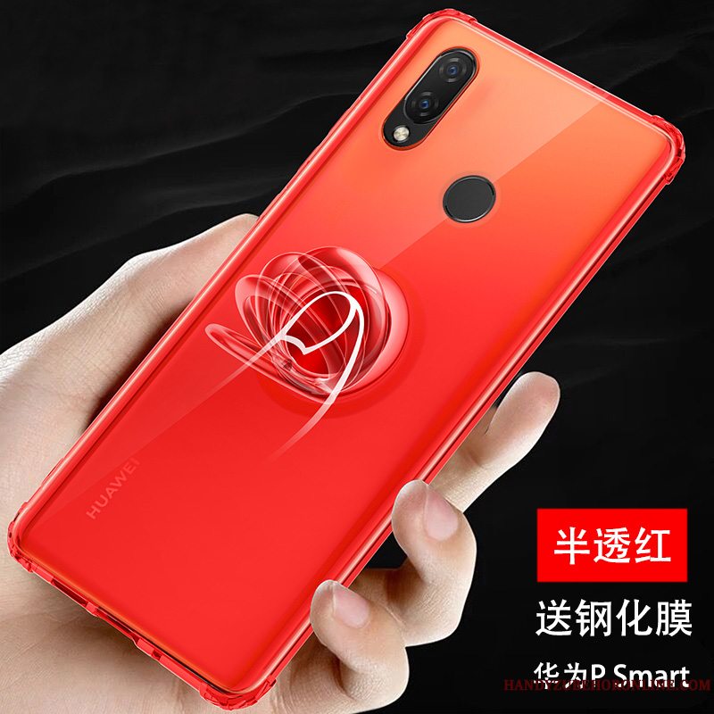 Etui Huawei P Smart+ 2019 Beskyttelse Anti-fald Bil, Cover Huawei P Smart+ 2019 Tasker Magnetisk Gennemsigtig