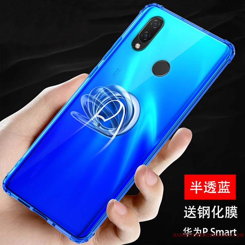 Etui Huawei P Smart+ 2019 Beskyttelse Anti-fald Bil, Cover Huawei P Smart+ 2019 Tasker Magnetisk Gennemsigtig