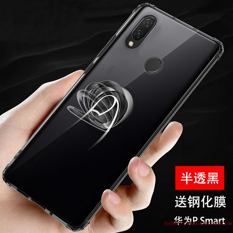 Etui Huawei P Smart+ 2019 Beskyttelse Anti-fald Bil, Cover Huawei P Smart+ 2019 Tasker Magnetisk Gennemsigtig