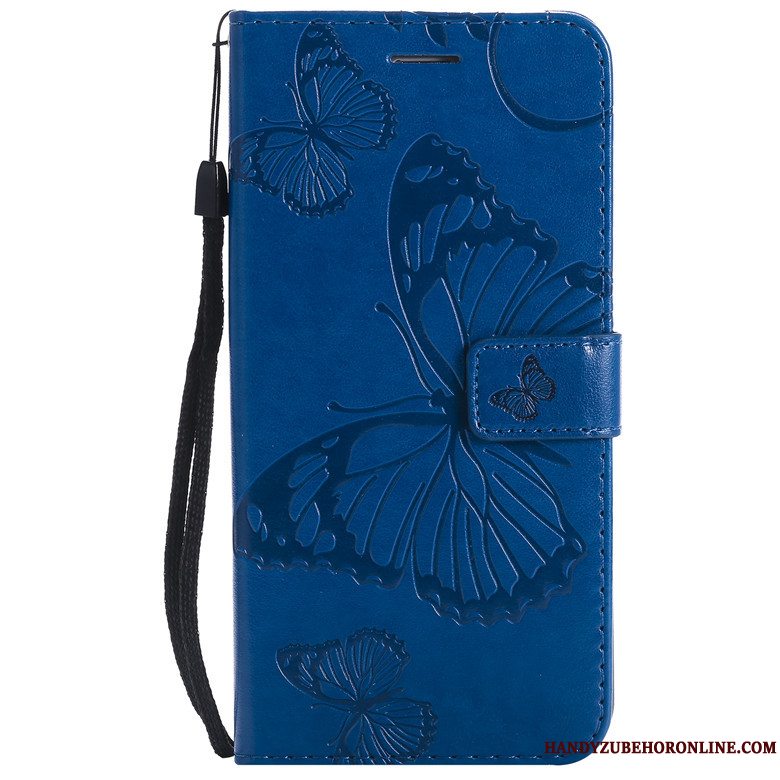 Etui Huawei P Smart+ 2019 Beskyttelse Grøn Telefon, Cover Huawei P Smart+ 2019 Blød Sommerfugl Blomster Anti-fald