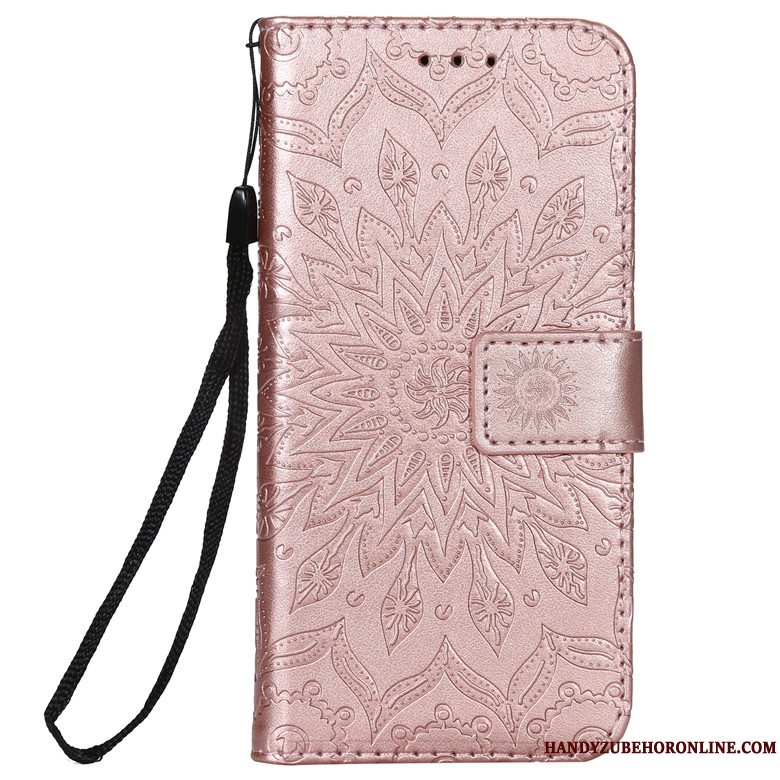 Etui Huawei P Smart+ 2019 Beskyttelse Sol Blomster, Cover Huawei P Smart+ 2019 Blød Rød Telefon