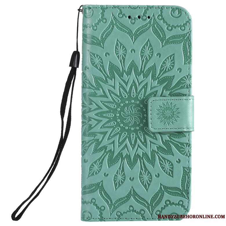 Etui Huawei P Smart+ 2019 Beskyttelse Sol Blomster, Cover Huawei P Smart+ 2019 Blød Rød Telefon