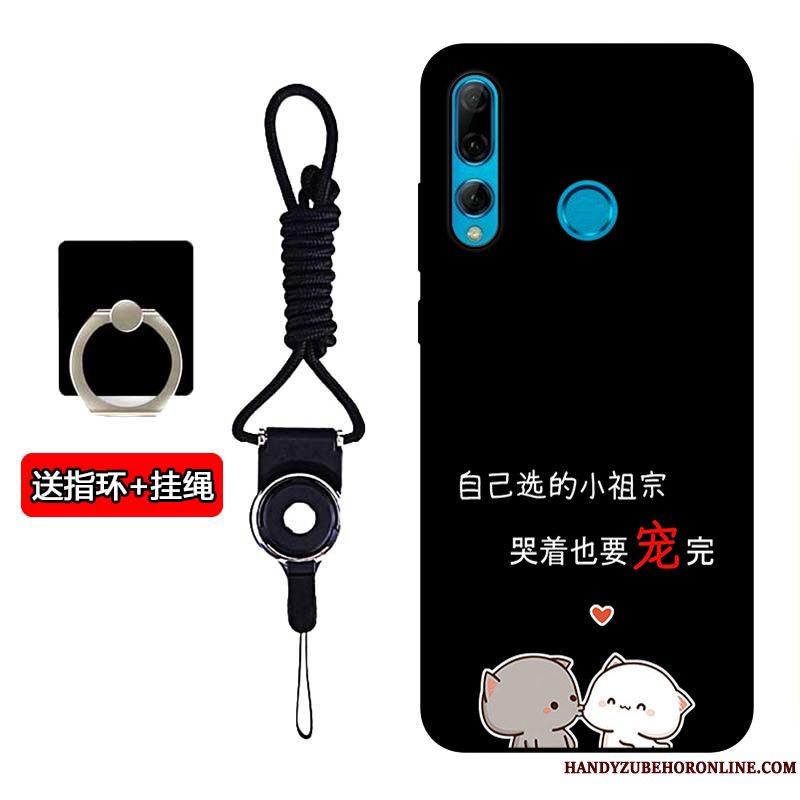 Etui Huawei P Smart+ 2019 Beskyttelse Sort Anti-fald, Cover Huawei P Smart+ 2019 Silikone Telefonelskeren