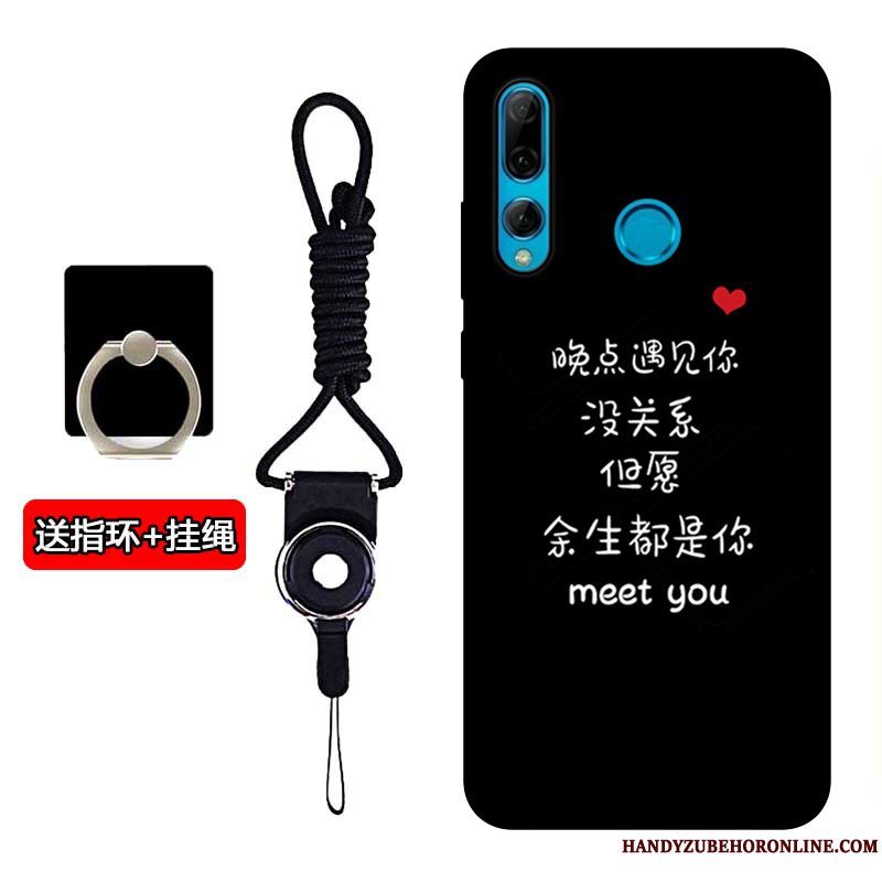 Etui Huawei P Smart+ 2019 Beskyttelse Sort Anti-fald, Cover Huawei P Smart+ 2019 Silikone Telefonelskeren