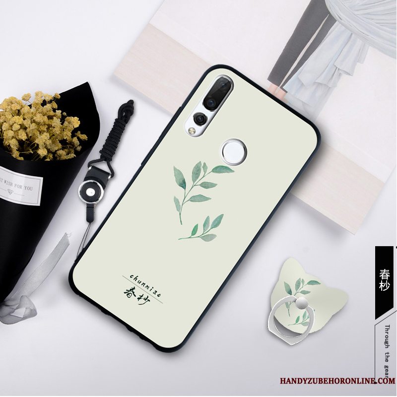 Etui Huawei P Smart+ 2019 Blød Telefongrøn, Cover Huawei P Smart+ 2019 Hængende Ornamenter Ny