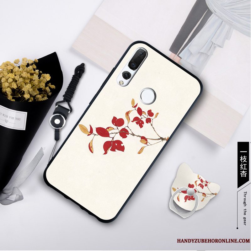 Etui Huawei P Smart+ 2019 Blød Telefongrøn, Cover Huawei P Smart+ 2019 Hængende Ornamenter Ny